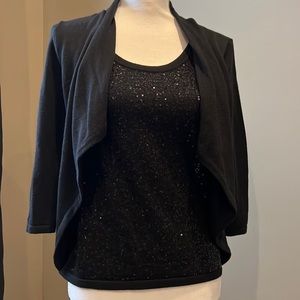 Calvin Klein black sequin top PS